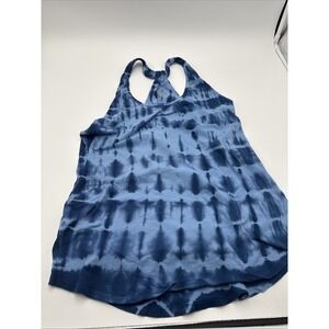 Balance Collection Racer Back Tank Top Women's Size Extra Large Blue Tie‎ Dye